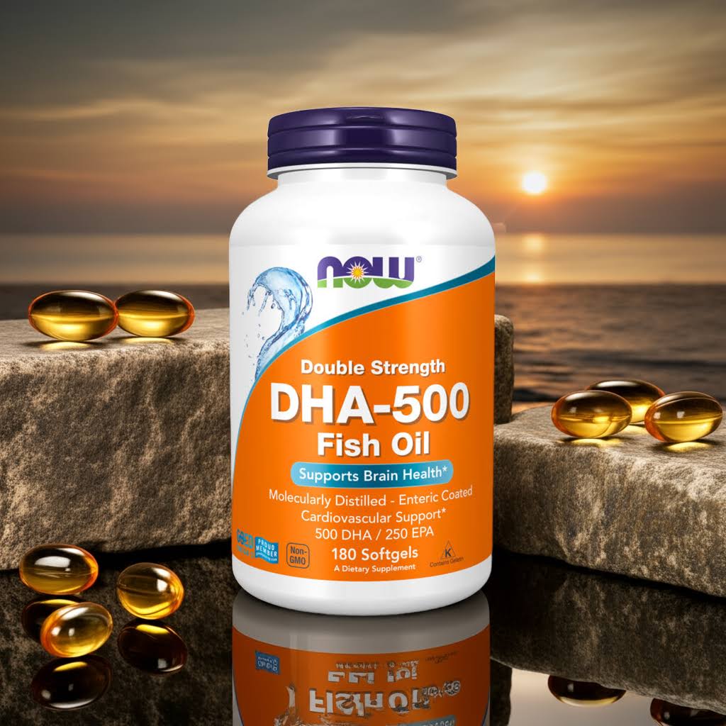 DHA-500 Fish Oil Capsules (NOW Foods)
