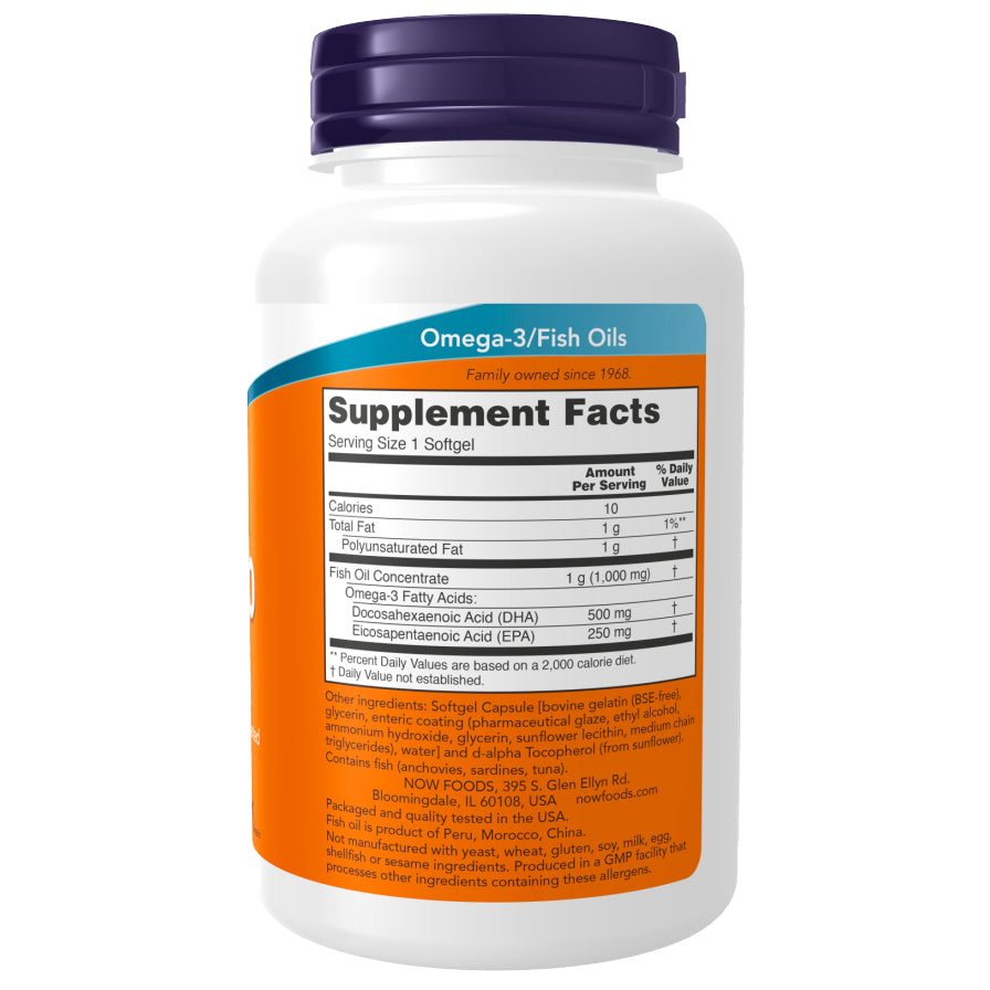 DHA-500 Fish Oil Capsules (NOW Foods)
