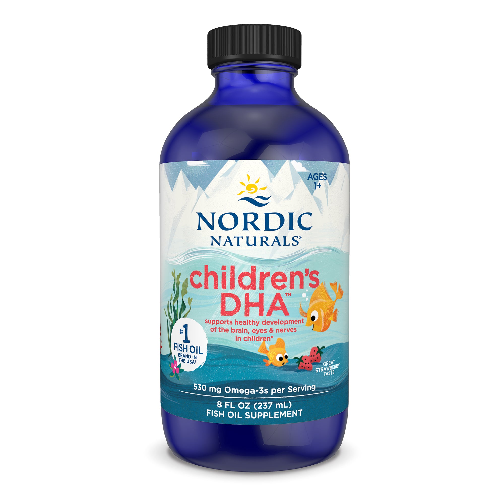 Children's DHA Liquid Fish Oil, Strawberry (Nordic Naturals) - Nemechek ...